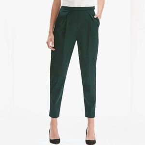 MM Lafleur Windsor Trouser Pants Fir Tree Green Pleated Slacks Career Women's 4